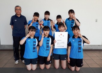 2019年度 第74回大阪高等学校卓球選手権大会 第５位。ダブルス ベスト16　入賞メンバー。